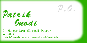 patrik onodi business card